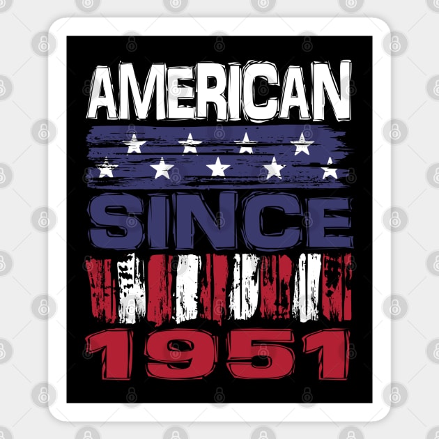 American Since 1951 Sticker by Nerd_art